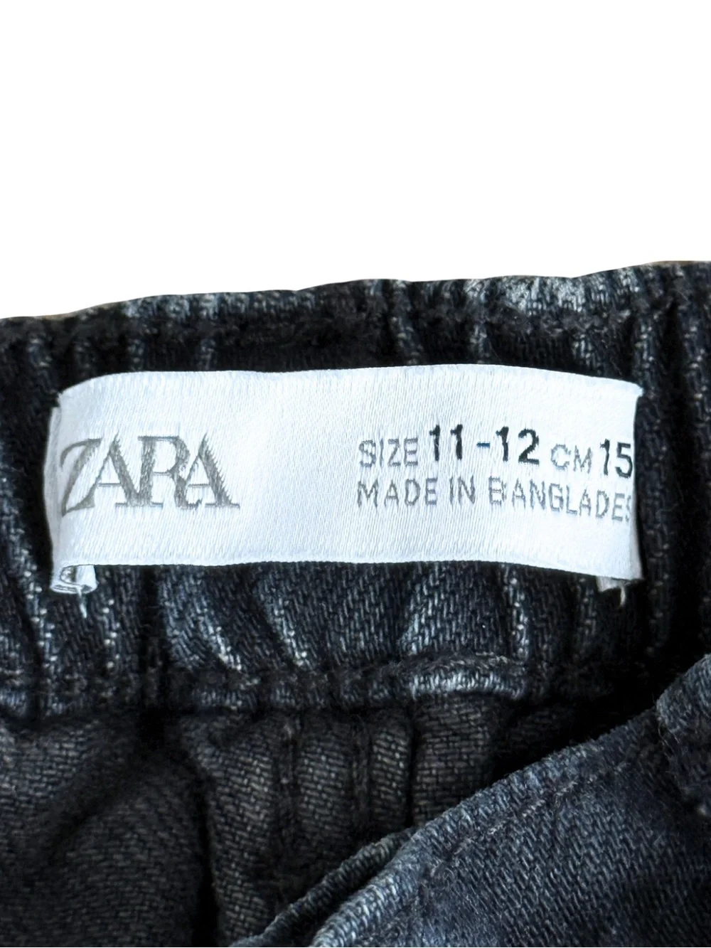 Zara Girls Wide Leg Rhinestone Jeans Size 11-12Y Dark Wash Sparkly Denim Pants